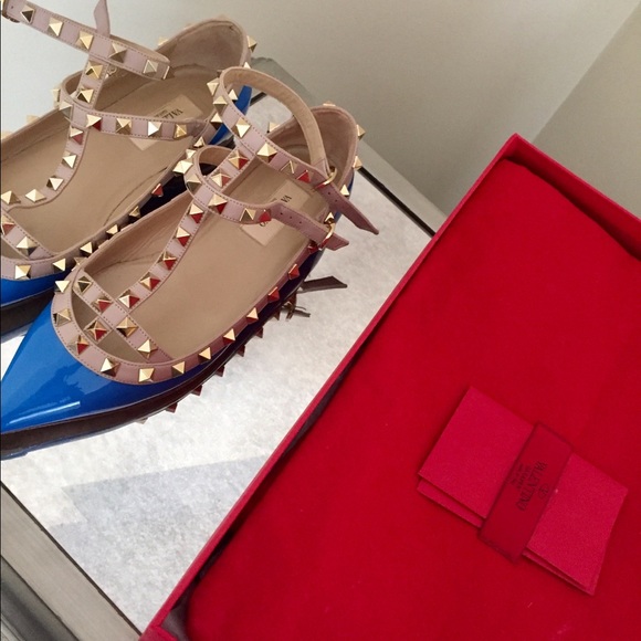 Valentino Caged Rockstud Flats (Patent Leather) - Picture 6 of 7